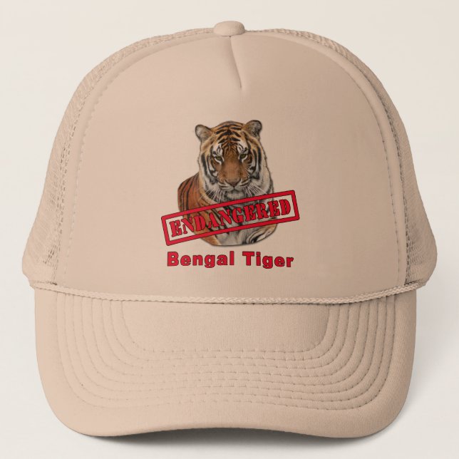 Endangered Bengal Tiger  Products Trucker Hat (Front)