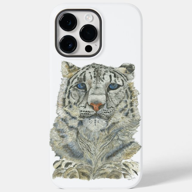 Endangered Elusive Snow Leopard Artwork Case-Mate iPhone Case (Back)