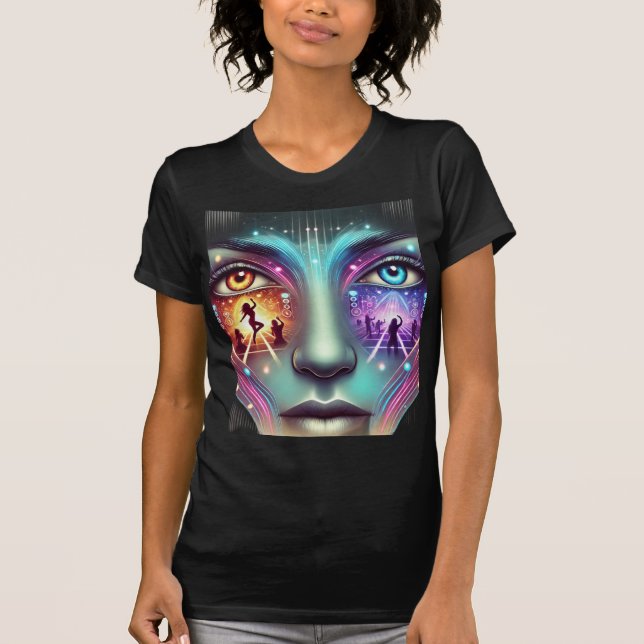 Endangered Flora: Black & White Elegance T-Shirt (Front)