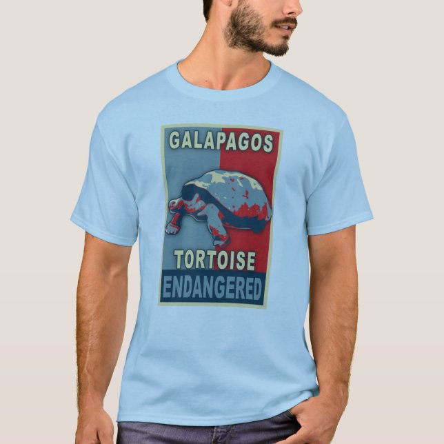 Endangered Galapagos Tortoise Pop Art Tshirts (Front)