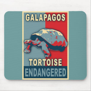 Endangered Galapagos Tortoise Pop Art Tshirts Mouse Mat