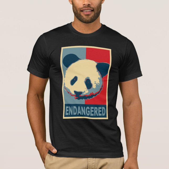 Endangered Panda Pop Art Design T-Shirt (Front)
