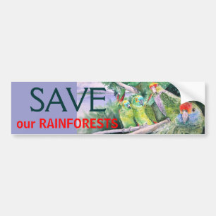 Endangered Parrots of the Atlantic Rainforest Bumper Sticker