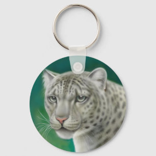 Endangered Snow Leopard Keychain