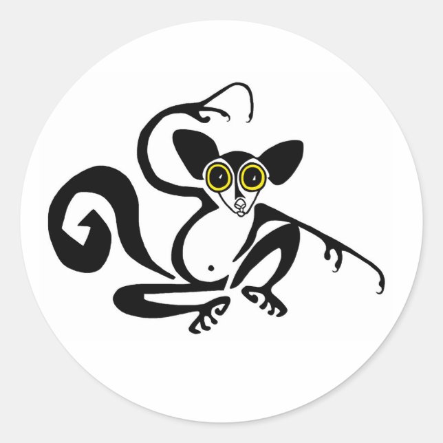 Endangered species - Cool AYE - AYE- Madagascar Classic Round Sticker (Front)