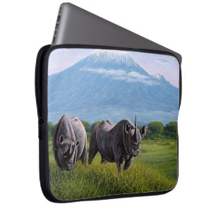 Endangered species Rhinoceros Laptop Sleeve