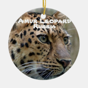 Endangered Species Series Amur Leopard Ceramic Tree Decoration