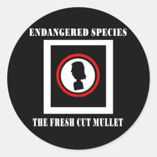 Endangered Species-The Fresh Cut Mullet Classic Round Sticker
