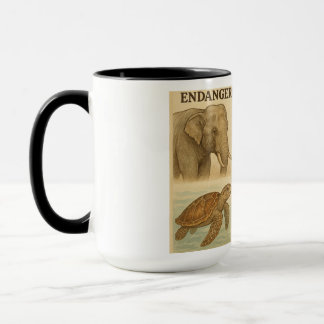 Endangered Species Vintage Illustration Mug