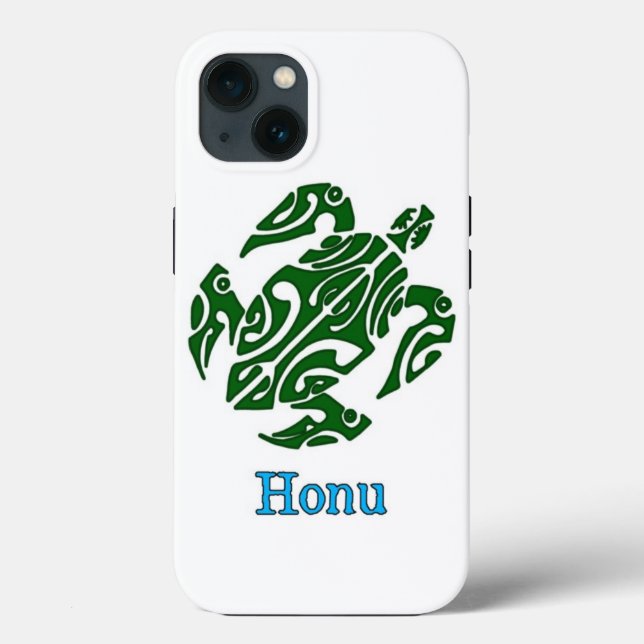Endangered Tribal Hawaiian Green Sea Turtle Case-Mate iPhone Case (Back)