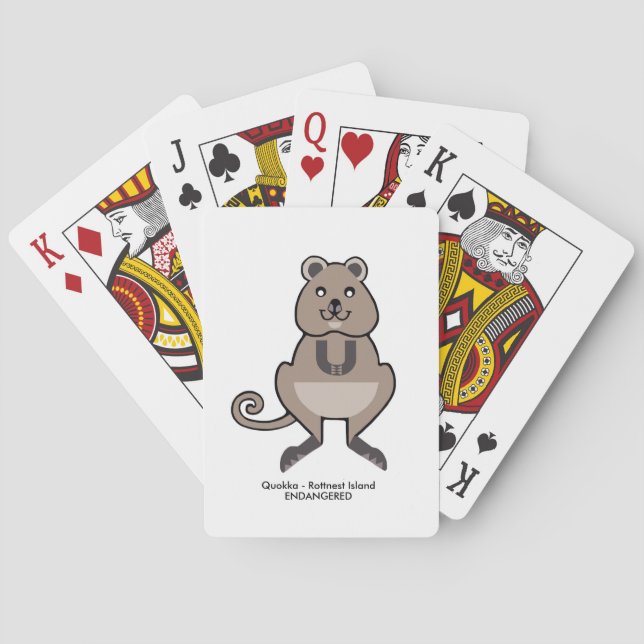 Endangered wildlife -  Aussie QUOKKA - Playing Cards (Back)
