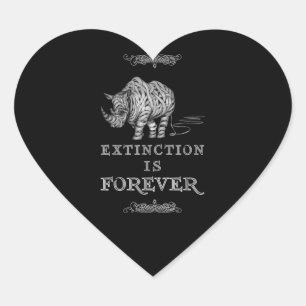 Endangered Zpecies Rhino - Environmentalist Heart Sticker