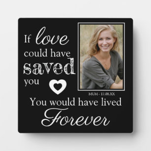 Endearing Family Photo Memorial Plaque