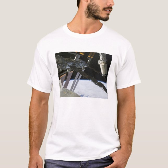 Endeavour's arm amidst International Space Stat T-Shirt (Front)