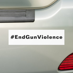 #EndGunViolence End Gun Violence white black  Bumper Sticker