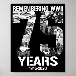 Ending Of Ww2 75th Anniversary 1945 2020 Ve Vj D T Poster