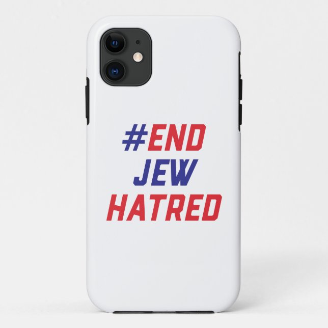 #EndJewHatred iPhone Case in White  (Back)