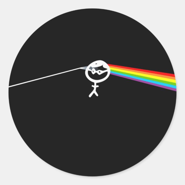 endlcg_Dark Side of the moon Classic Round Sticker (Front)