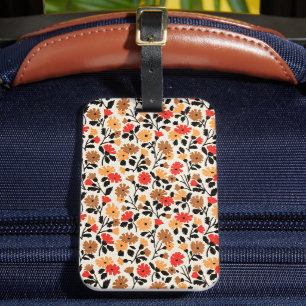Endleaves of Art floral pattern Luggage Tag