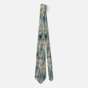 Endless Birch Tree Dreamscape Trees Misty Forest Tie