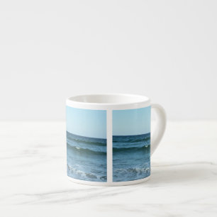 Endless Blue Shore Waves In Motion Espresso Cup