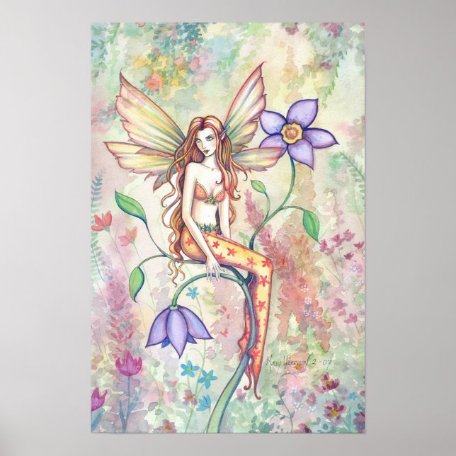 Endless Colour Fairy Flower Art Poster Print (Front)