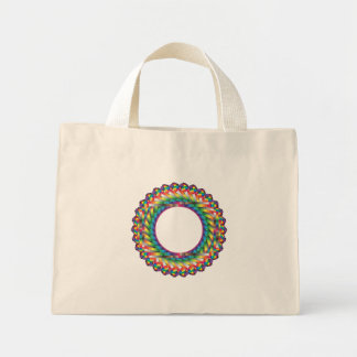 Endless colours, circled frame mini tote bag