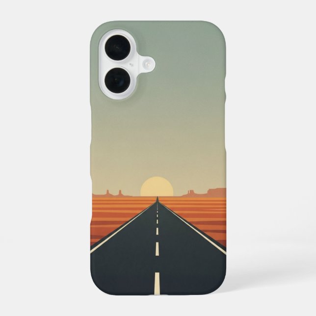 Endless Desert Highway iPhone 16 Case (Back)