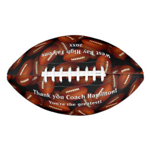 Endless footballs pattern sports coach thank you american football