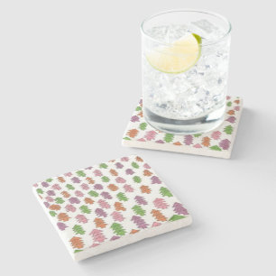 Endless Forest Pine Trees Print Stone Coaster
