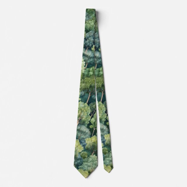 Endless Forest Watercolor Tie (Front)
