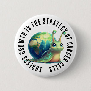 Endless Growth Is Strategy of Cancer Cells Snail 6 Cm Round Badge