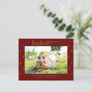 Endless Happiness Christmas Holiday Photo Card