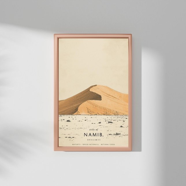 Endless Horizon – Vintage Namib Desert Travel Poster (Creator Uploaded)