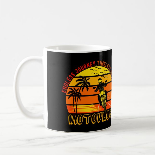 ENDLESS JOURNEY TIMELESS REJOICE MOTOVLOG COFFEE MUG (Left)