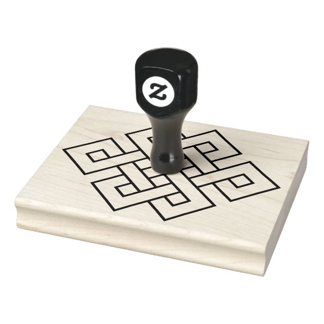 Endless Knot Auspicious Symbol Rubber Stamp (Stamp)