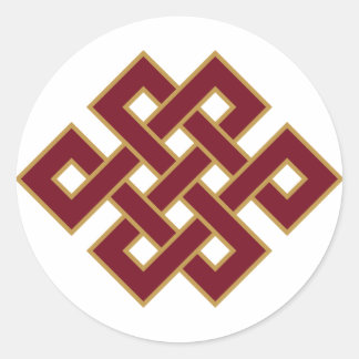 Endless Knot Buddhist Symbol Classic Round Sticker