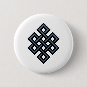 Endless Knot Eternity Buddhist Symbol Buddha 6 Cm Round Badge