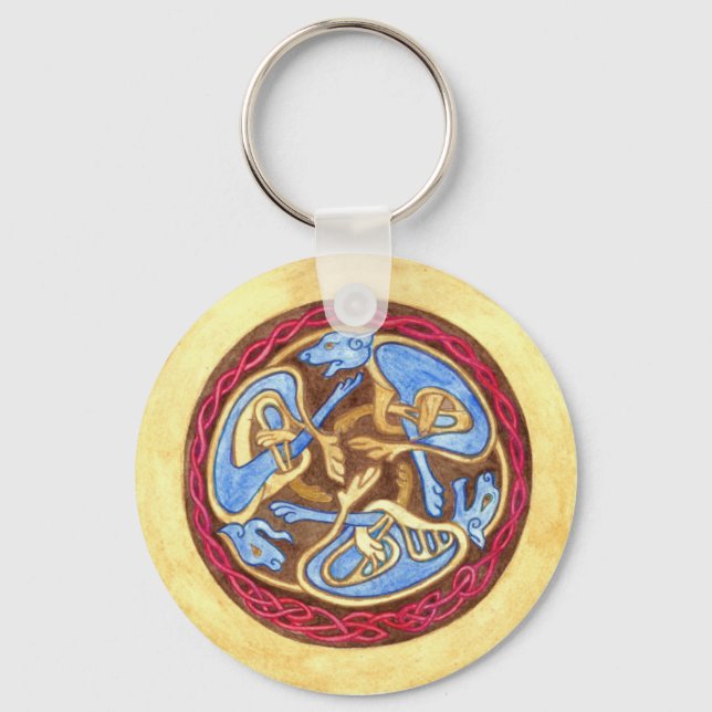  Endless knot with animals  Key Ring (Front)