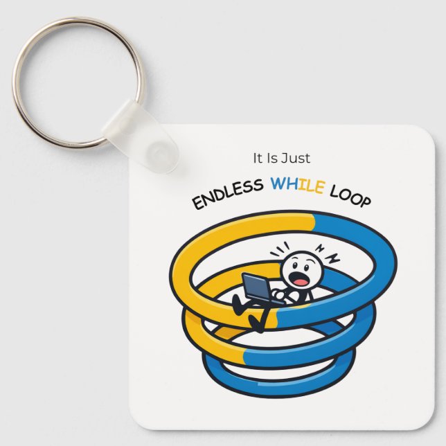 Endless Loop Aware Python Developer | Keychain (Front)