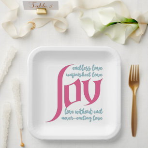Endless Love Paper Plate