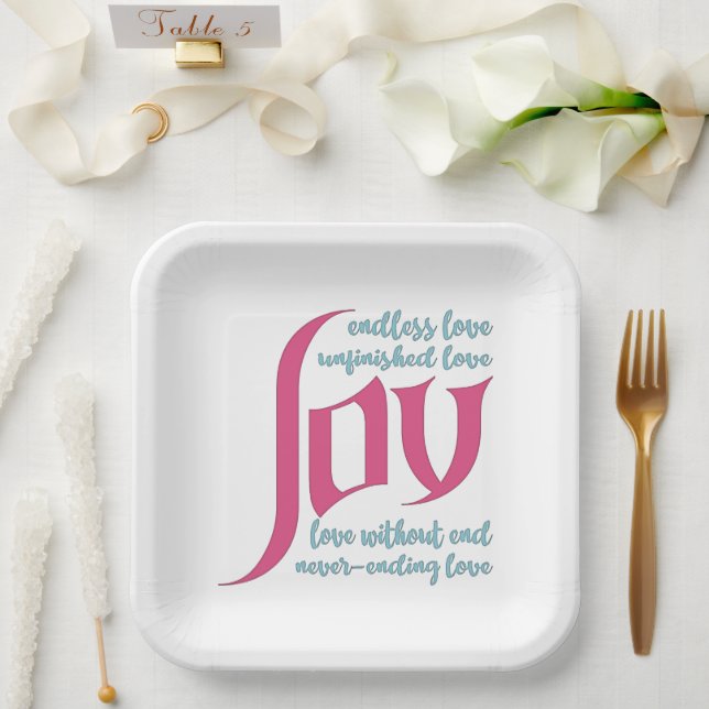 Endless Love Paper Plate (Wedding)