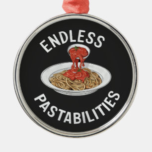 Endless Pastabilities Funny Pasta Spaghetti Lover Metal Tree Decoration