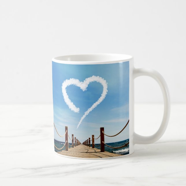 Endless Path Heart-Shaped Cloud Coffee Mug (Right)