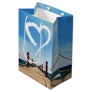 Endless Path Heart-Shaped Cloud Medium Gift Bag