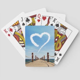 Endless Path Heart-Shaped Cloud Playing Cards