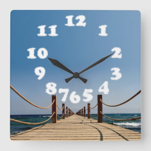 Endless Path Holiday Clouds - Wall Design Clock