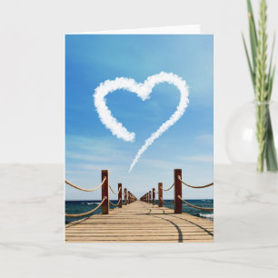 Endless Path with Heart Cloud - Greeting Card