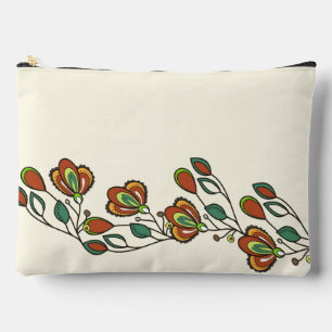 endless pattern with flowers accessory pouch