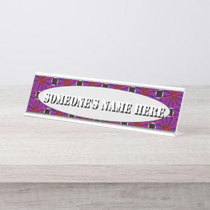 Endless Pinwheel by Kenneth Yoncich Desk Name Plate